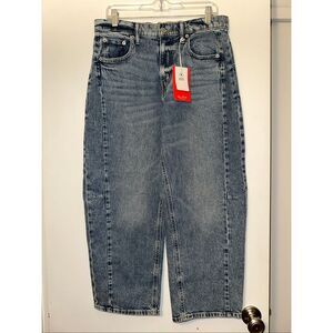 Lucky Brand Women’s Barrel Leg Jeans Medium Blue Wash High Rise Size 6/28 A NWT